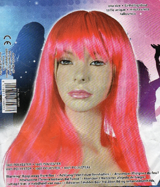 (image for) Long Straight Fushia Fancy Dress Wig